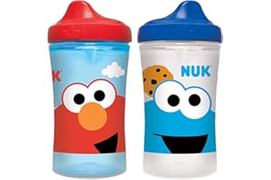 NUK Sesame Street Hard Spout Cup, 10 Oz, 2 Pack – BPA Free, Spill Proof Sippy Cup