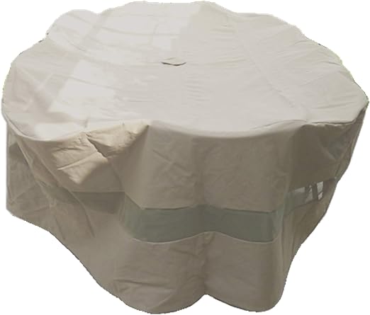 Amazon Com Premium Tight Weave Oval Patio Set Covers 120 L X 86 W Fits Rectangle Table With Swivel Chair Or Chair In The End Center Hole For Umbrella Kitchen Dining
