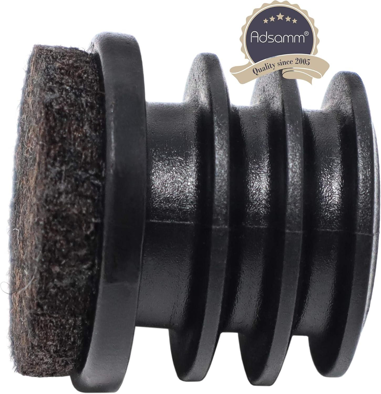 Adsamm® / 16 x Felt glides for tubes / black / diameter 21 - Image 3