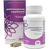 VH Nutrition Perimenopause Supplement for Women | Hot Flash, Mood, and Menstruation Cycle Support | 100% Herbal Formula: Black Cohosh, Vitex, & Shatavari. No Additives, or Fillers