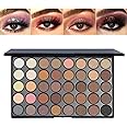 BONNIE CHOICE 40 Colors Neutral Smokey Makeup Eyeshadow Palette, Professional High Pigmented Matte Glitter Black Grey Naked Nude Brown Makeup Pallet Waterproof Long Lasting Eye Shadow Powder