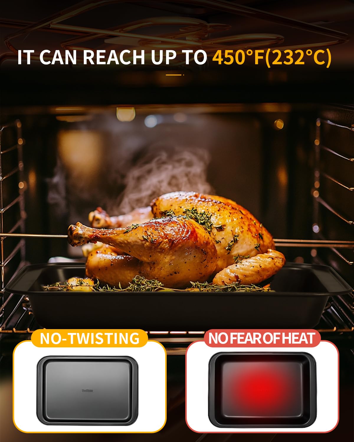 Ymiton Nonstick Baking Pans Set, 19 PCS Stackable Bakeware Sets, Oven Pan Set Includes Baking Tray, Cookie Sheet, Cake Pans, Loaf Pan, Muffin Pan, Silicone Cups