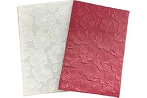 DIYology 3D Flowers Embossing Folders for Card Making, 3 d Daisy Flowers Background Texture Embossing Folder Template for DIY Paper Crafting Scrapbooking Polymer Clay Decoration