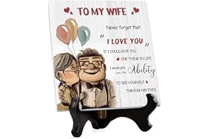 Valentines Day Gifts for Wife, Birthday Gift Cards Plaque from Husband, Romantic, Wedding Anniversary, Newlywed, Engagement G