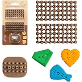 DIYOOHOMY Letter Stamps for Clay, Alphabet Number Pottery Stamp Set Ceramic Polymer Clay Tools Small Press Fondant Embosser L