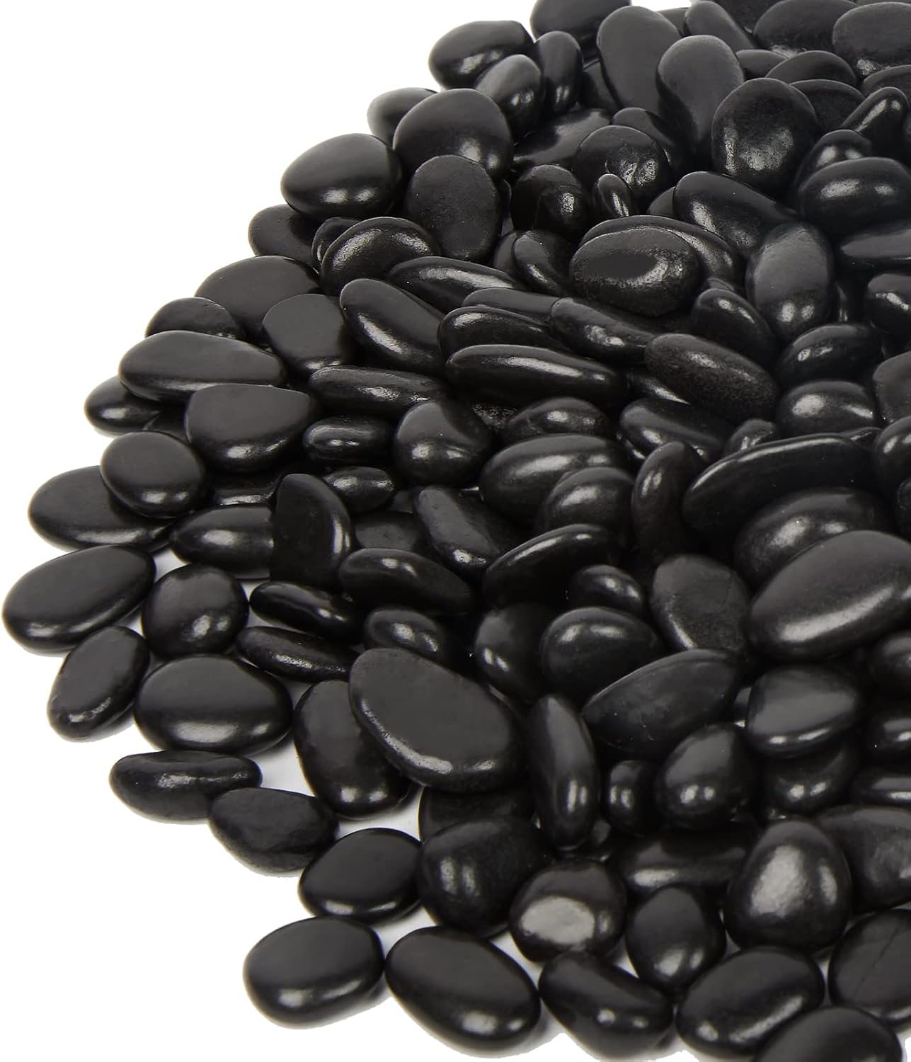 Hardscaping Materials - GASPRO 5 Pound Black Pebbles for Indoor Plants, 3/8 Inch Natural Black River Rocks for Vase, Garden, Landscaping, Succulents, Highly Polished and Smooth Surface
