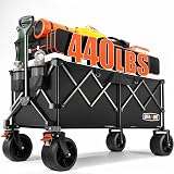 Overmont 300L Folding Festival Trolley Cart, 440lbs Capacity, All-Terrain