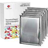 Phomemo Thermal Printer Paper 8.5''&times;11'' for M08F M832D M832 M834, 500Pcs | Inkless Printer Paper for Thermal Printing, Compatible with TATTMUSE A285M, Gloryang, NDYIN N80 Portable Printer, US Letter