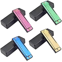 4PCS Key of C 10 Hole 10 Tones Titanium Color