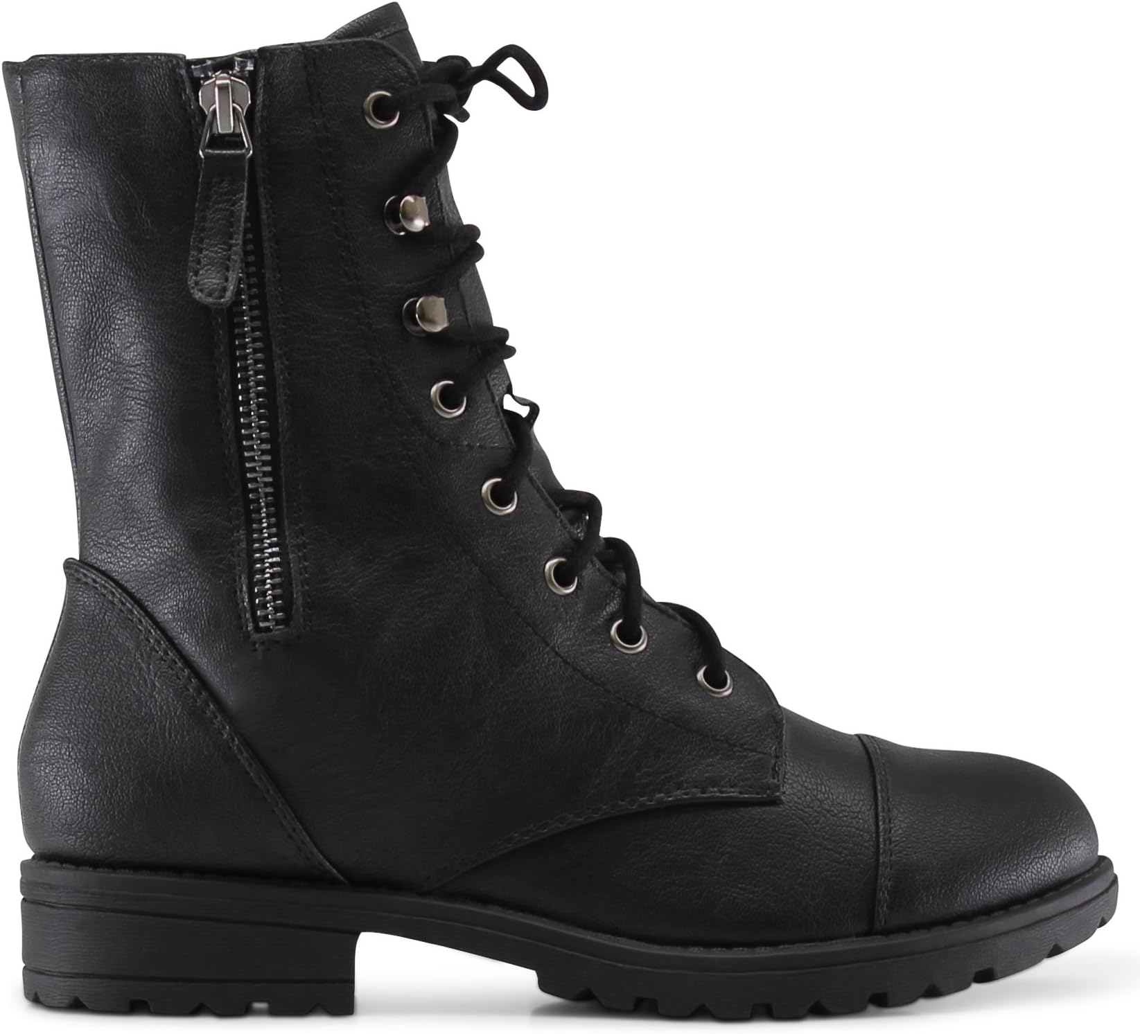 MARCOREPUBLIC Marco Republic Copenhagen Girls Kids Childrens Mid-Calf Military Combat Boots