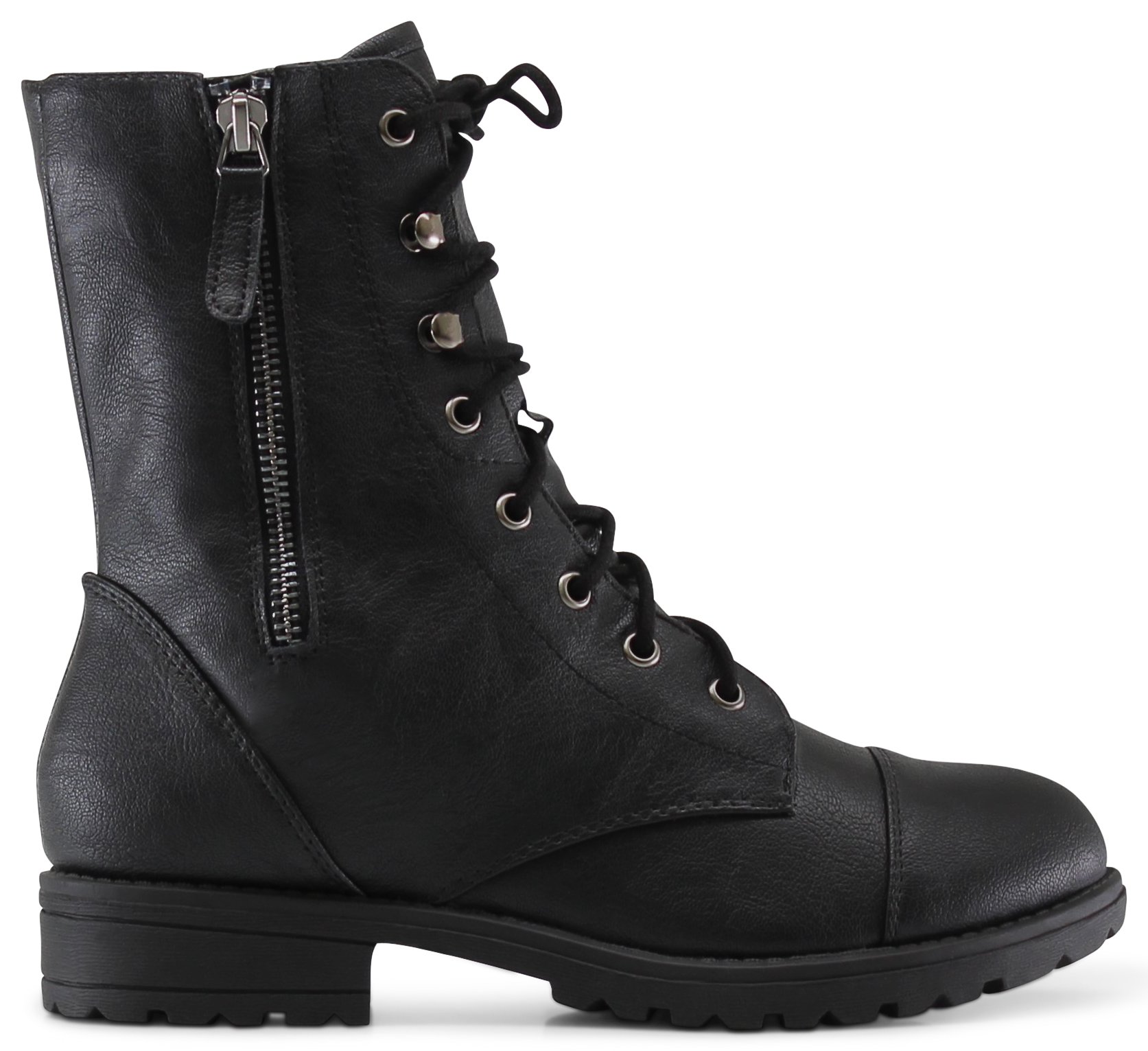 MARCOREPUBLIC Marco Republic Copenhagen Girls Kids Childrens Mid-Calf Military Combat Boots