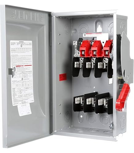 Siemens HF362NR 60-Amp 3 Pole 600-volt 4 Wire Fused Heavy Duty