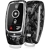T-carbon Real Carbon Fiber Key Fob Cover Compatible with Mercedes Benz Key Fob Protector fits for Benz AMG E53 GLS63 Sedan CLA35 45 Coupe GLB35 GLA35 GLA45 SUV Key Fob Case Key Shell,Forge Black