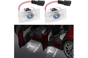 Motrobe for 2020-2023 Tesla Model Y 2016-2021 Model S Model X, 2016-2023 Model 3 Integration Ultra-Brights Step Led Puddle Door Lights Never Fade with Extension Cord, Pack of 2