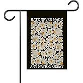 Hate Never Made Any Nation Great Garden Flag - Subtle Anti Donald Tru Flag - Political Sign - Anti Maga - Good Ideas Outdoor Decoration And Garden Terraces - Outdoor Yard Banner