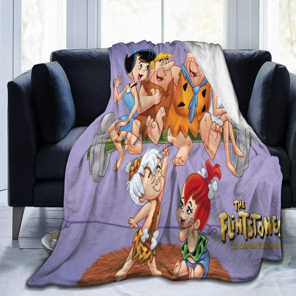 Aebipo Flint-Stones Bam-bam Ultra-Soft Micro Fleece Blanket Super Soft Plush Fuzzy Bed Throw Microfiber Holiday Winter Cabin Warm Blankets 50"x40"