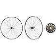 CyclingDeal MTB Bicycle Double Wall Rims 26" Wheelset - Front & Rear Mountain Bike Wheels - Compatible with Shimano MF-TZ500 Freewheel