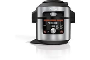 Ninja OL601 Foodi XL 8 Qt. Pressure Cooker Steam Fryer with SmartLid, 14-in-1 that Air Fries, Bakes & More, with 3-Layer Capa