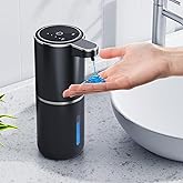 Automatic Liquid Soap Dispenser, 12.8oz/380ml Wall Mount Touchless Soap Dispenser with Sensor, 4-Level Adjustable, IPX5 Waterproof, USB Rechargeable for Bathroom, Kitchen