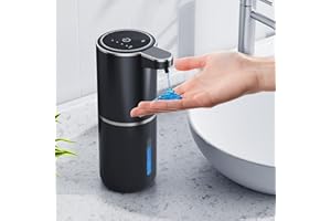 Amyzavls Automatic Liquid Soap Dispenser,380ml Wall Mount Touchless 4 Gear Adjustable Electric Liquid Soap Dispenser,USB Rechargeable with Infrared Motion Sensor for Bathroom,Kitchen,Office