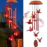 Cardinal Solar Wind Chimes Outdoor, Cardinal Bird