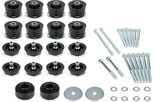 GAGSU Body Mount Bushing Kit New Upgrade KF04060BK Compatible with Ford F250 F350 Super Duty 2008-2016 2WD 4WD Steel Sleeves & Hardware & Polyurethane Body Cab Mounts Black