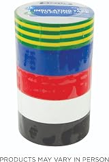 Status Electrical Tape 5 Pack 10m Assorted Colours PVC Insulation Tape view 7