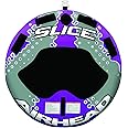 Airhead Slice Towable 2-4 Rider Models, Tube for Boating and Water Sports, Heavy Duty Full Nylon Cover with Zipper, EVA Foam Pads, and Patented Speed Safety Valve for Easy Inflating & Deflating