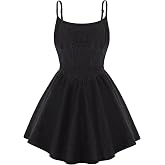 EXARUS Girls Denim Dress Spaghetti Strap/Strapless Jean Dresses Teen 8-14Y | Tween Casual Sleeveless Mini Junior Party Dance Concert Birthday Cowgirl Western Chambray Kids Cute Vacation