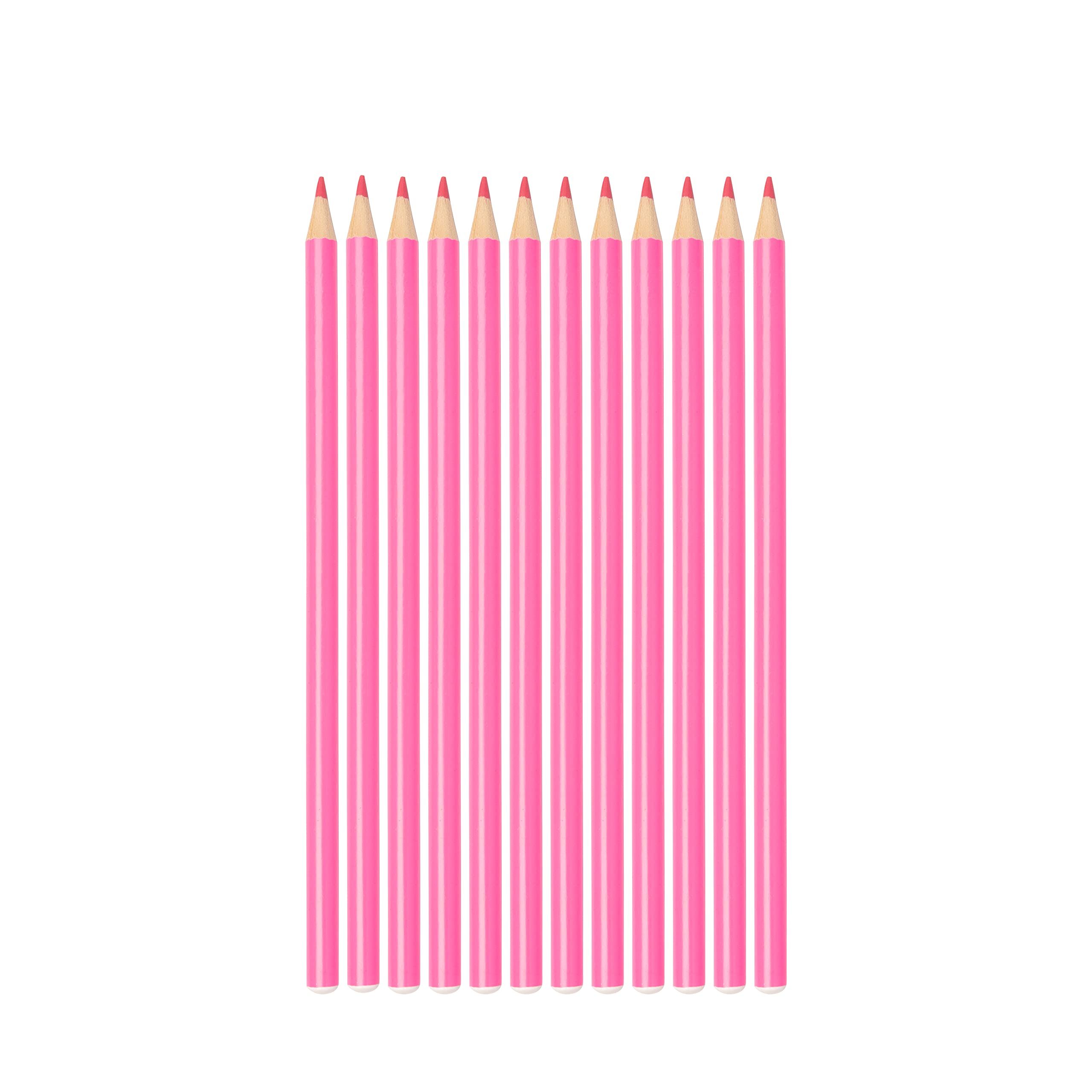 Realm Tailors Chalk Pencils, Dressmaking Dressmakers Chalk Pencil for Marking Fabric, Pack of 12, 4 Colours (Pink)