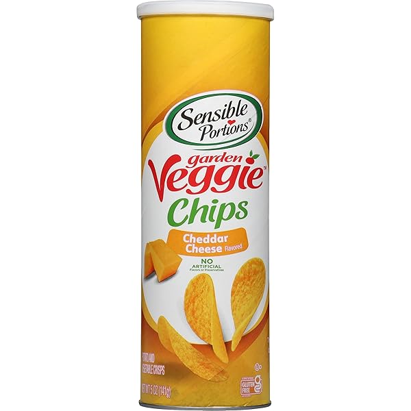 SENSIBLE PORTIONS STACKED GARDEN VEGGIE CHIPS, CHEDDAR CHEESE, 5 OZ