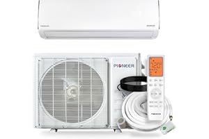PIONEER Diamante Essenza 11,500 BTU 17 SEER2 115V High-Wall Ductless Mini-Split Air Conditioner Inverter Heat Pump with 16 Ft. Kit