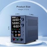 NANKADF DC Power Supply 0-30V 0-5A Variable Bench Supply Encoder USB view 6