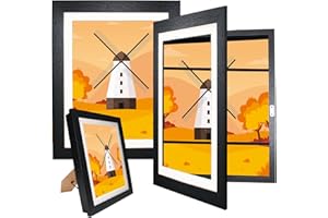 G-TMARRIED Kids Artwork Frames Changeable 2-Pack, 8.5x11" Kids Art Frame with Mat, Kid Artwork Picture Frames with HD Plexiglass, Front Opening Children Art Projects Frames for Displaying Drawings, Pictures