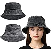 2 Pieces Bucket Hat Sun Packable Travel Beach Fishing Hat for Men Women