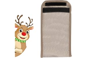 THUROLEO Plus Size Security Pouch,Compatible with OtterBox iPhone 14 15 16 pro max Samsung Galaxy s23 Faraday Bag EMF Protection Pouch 5G GPS RFI Signal Shielding Sleeve Privacy Protection Wallet (Grey)