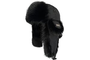 IFURHATAL Ushanka Winter Trapper Hat with Ear Flaps for Men Women Warm Hunting Aviator Hats for Outdoor Cold Weather Faux Fur Hat