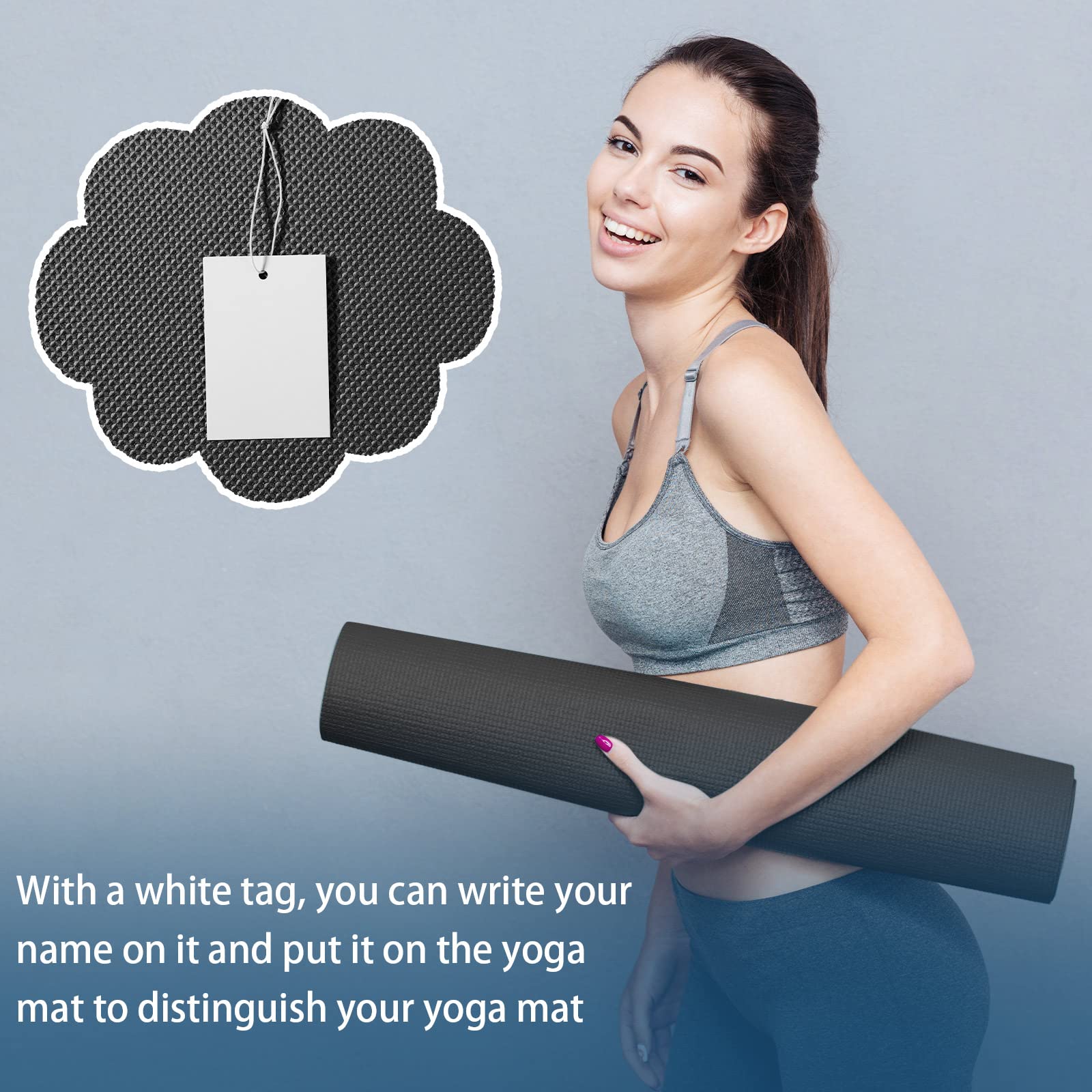 10 Pack Yoga Mats Bulk, 68'' x 24'' x 4mm Thick Yoga Mats for Kids and Adult Gym Mats Bundle Latex Free Exercise Mats with Non Slip Texture for Outdoor Yoga, Pilates or Workout (Black) - Image 6