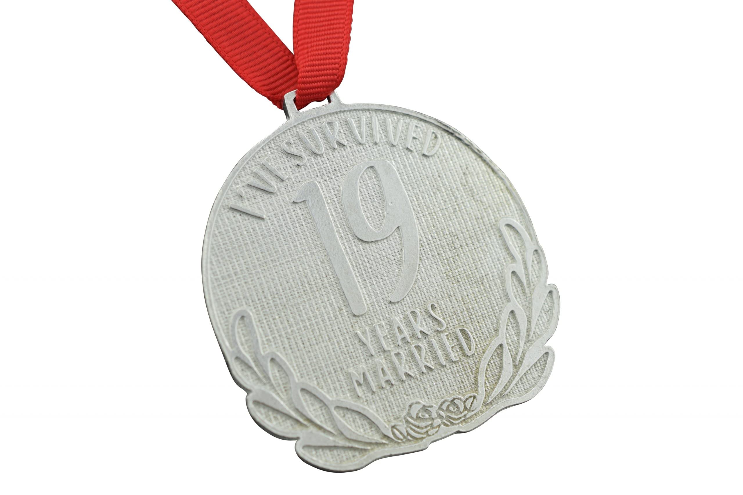 Pirantin 19th Anniversary Medal – I’ve Survived 19 Year Married Medal