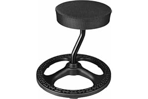 beyond SMART Fitness Seat, ADHD Chair Stool, Stability, Balance, Yoga, Ergonomic Health Stool with Non-Slip Base and Washable Seat Cover - Black (Black, 19″)