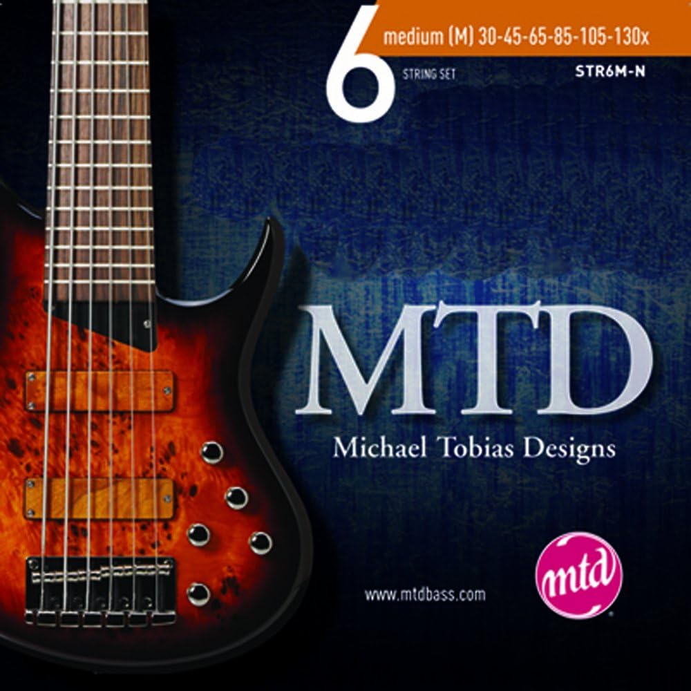 MTD Kingston 6 String Set, Nickel, Medium (30-45-65-85-105-130X)