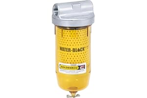 Dutton-Lainson Company - GOLDENROD 496-3/4 Water Block Filter (56591) - See-Through Bowl Fuel Tank Filter with Durable Zinc Die-Cast 3/4" NPT Top Cap - Heavy-Duty Fuel Water Separator Replacement