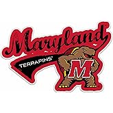 Rico Industries NCAA Maryland Terrapins Distressed Shape Cut Pennant - Home and Living Room Décor - Soft Felt EZ to Hang