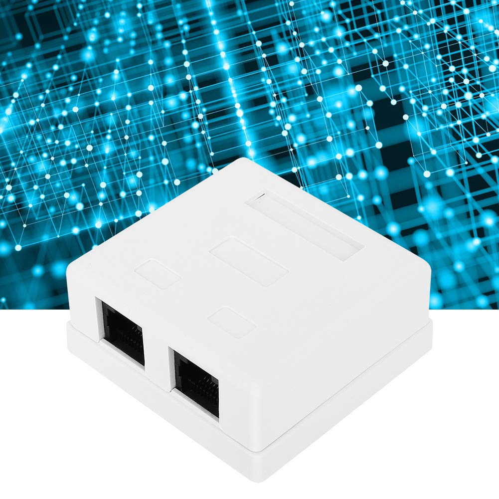 Junction Boxes, RJ45 Surface Mount Box, 6 Types Cat6 Mount Box Dual-Port Home Improvement for Communication Socket Connection