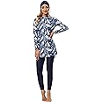 Ababalaya Fully Covered Swimsuits 3 Pieces Full Covered Burkini Swimwear with Swimming Cap
