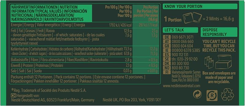 Chocolate Negro Menta Láminas Pack 12x200g