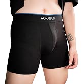 Wonababi Boxer Briefs Underwear for Trans, Anti-Chafing Stretch Boy shorts Panties for Transboy, Ftm