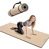 ONLYHE Yoga Mat Thick（8mm）Exercise Mat Non Slip Anti-tear,Pilates Mat for Men and Women,Workout Mats for Home,Barefoot Workouts and Floor Exercise,with Carrier Strap(71"x 24")