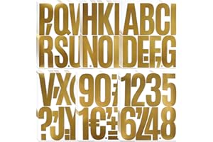 BINLINHONGO 5 Inch Large Letter Stickers, 30 Sheets Self-Adhesive Vinyl Alphabet Sticker Decals for Mailbox, Bulletins Boards