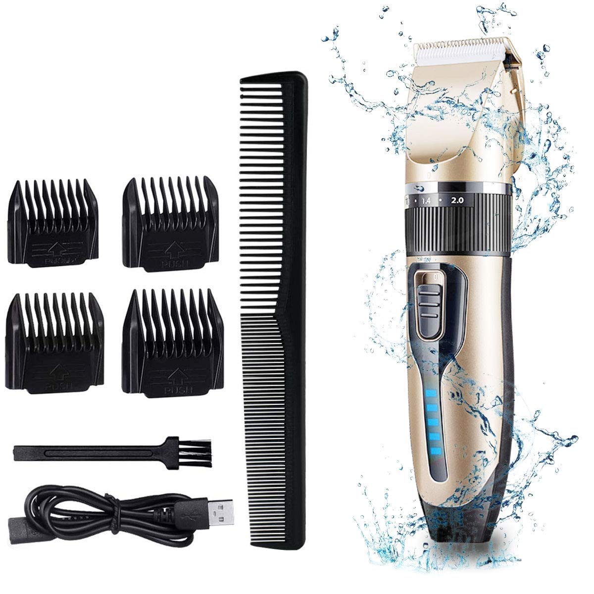 Hair Clippers for Men,AWECOT Professional Hair Trimmer Quiet Cordless Hair Cutting Kit, Hair Cutting Machine for Men/Kids/Baby/Barber Grooming Cutter Kit, for Family Use